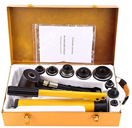 Idraulico, Utensili a mano manuale rotonda idraulico Perforazione Kit lavorazione dei metalli con 6 Dies,Strumenti Idraulici