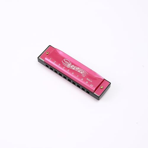 Erwachsene Mundharmonika 10-Loch-Mundharmonika für Anfänger(Pink)