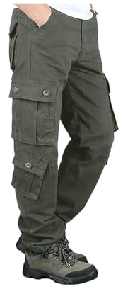uxxnjfg Pantaloni da Lavoro da Combattimento Militare Pantaloni Casual Tattici Pant Camminata Multi Tasca Militari con Tasche