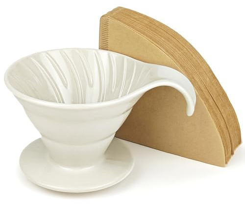 Axincardarm Ceramic Coffee Dripper Pour Over Coffee Dripper Ceramic Filter