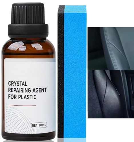 30ml Back to Black Trim Restorer with Sponge,Car Plastic Revitalizing Coating Agent,Car Plastic Restorer Black,Plastic Parts Refurbish Agent,Crystal Coating Plastic Restoration,Prevents Drying Aging