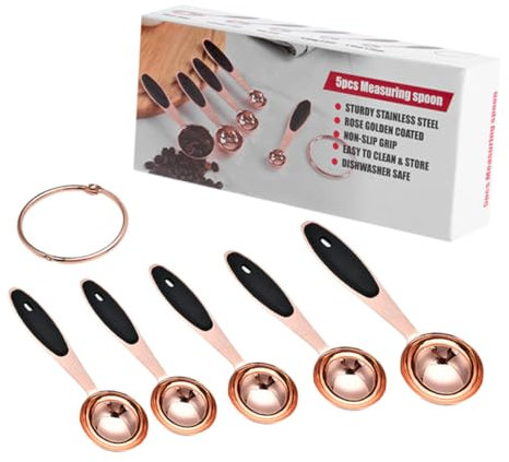 Mikinona 1 Juego Cucharas Medidoras Inoxidable de Alta con Juego para Cocina y Repostería para Medición Precisa y Almacenamiento Compacto