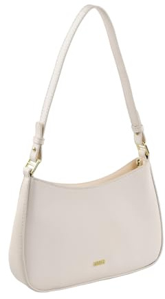 Dokeno Umhängetasche Damen klein, Umhängetasche Damen mit 2 Schultergurten Weiß Handtasche Damen klein PU Leder Y2K Schultertasche Vintage für Frauen Dating Reisen Party Einkaufe (Weiß)