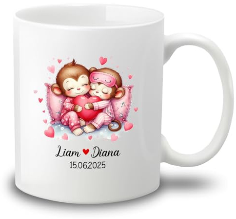 Tazze Da Caffè Monkey Tazzine Da Caffè,Particolari,Multicolore,Tazza Da Caffe Per Uomo Donna Ufficio 330Ml