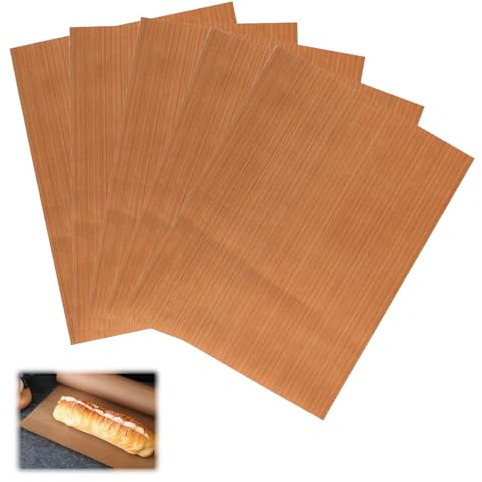 Papel de horno reutilizable resistente al calor 5 unidades 30x40cm antiadherente para hornear y planchar en cocina y manualidades
