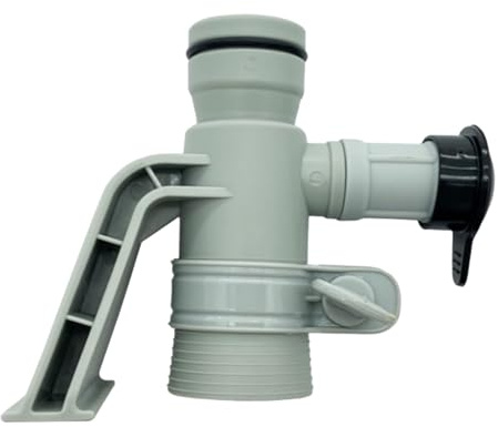 Générique Robinet D'arrêt pour Piscines, Valve À Piston De Rechange pour Piscine Hors-Sol, Joint Étanche PVC avec Support Et Adaptateur, Pièce De Rechange Accessoire Filtration (10cm)
