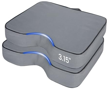 FirstGift 3.15 Extra Thick Stadium Seat Cushions - Portable Water-Resistant Bleacher Pads with Decorative Trim, Lightweight & Comfortable for Sports, Games, and Outdoor Event