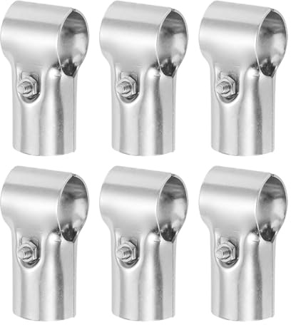QUARKZMAN 6Pcs Connettore A T Diametro Esterno 1.2 Pollici(30mm Argento | Connettore Strutturale Per Tubi Morsetto Per Recinzione A Maglie Collegamento Angolare, Per Tubi