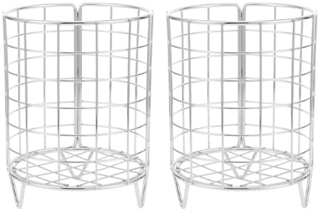DIYEAH 2pcs Large Capacity Metal Bunny Feeder Hay Rack for Rabbits and Birds, Silver Iron Hay Feeder Strong and Reliable Frame, Will Not Scratch Hands, Rabbit Cage Accessories for Daily