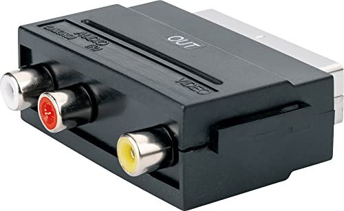 SCHWAIGER SCA7310 531 Cinch sur SCART Adaptateur AV 3X RCA Femelles sur 1x Péritel mâle Transmission Audio vidéo