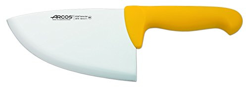 Arcos Serie 2900 - Mannaietta Mannaia da Cucina Coltello Scannare Coltello Macellaio - Lama Acciaio Inossidabile Nitrum 180 mm - Manico Polipropilene Colore Giallo