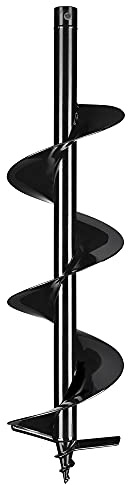 YesHom 8 Earth Auger Drill Bit for Planting - 31-1/2 Extra Length Digging Tools Compatible with Post Hole Digger for Patio Umbrella Garden Fence Farm Projects