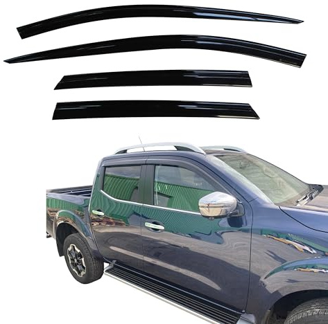 AUTO CLOVER Wind Deflectors for Nissan Navara 2015+ Double Cab (4 pieces)