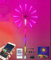 Tira de luces LED de fuegos artificiales Bluetooth, fuegos artificiales LED 360 de color de sueño con aplicación, tira de luces LED de Control de sonido de alta sensibilidad de música