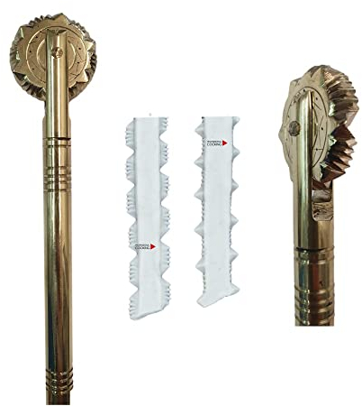 Professional Cooking Rotella tagliapasta sardo su rudigliu Artigianale in Ottone Massiccio n.08