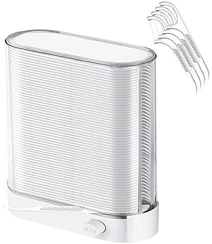 Selecciones de hilo dental Holy Rose White Dispensador de higiene y ordenado, caja de hilo emergente, 1 caja con 88 hilos de hilo dental insípido. A (una)