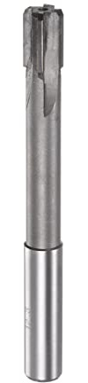 sourcing map Chucking Reamer 12.3mm H7 C1/K30 Carbide Tip Precision Straight Flutes Round Shank Lathe Machine Milling Cutter