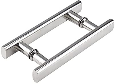 RCYF-Shower Door Handle, Stainless Steel, Chrome, Push and Pull, Easy to Install, Suitable for Glass Doors(Size : 145mm-225mm)