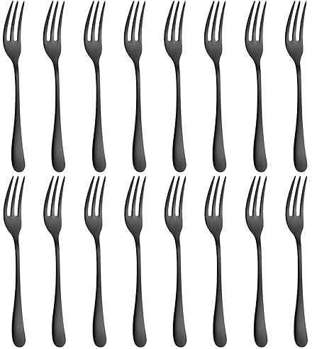 BEWOS 16 Stück Gabeln Set, Eisenhaltig Edelstahl Kuchengabeln Set, 5.55 Zoll Gabel, Spiegel Poliert, Silberwaren Dessertgabeln Für Jeden Veranstaltungsort, Spülmaschinenfest