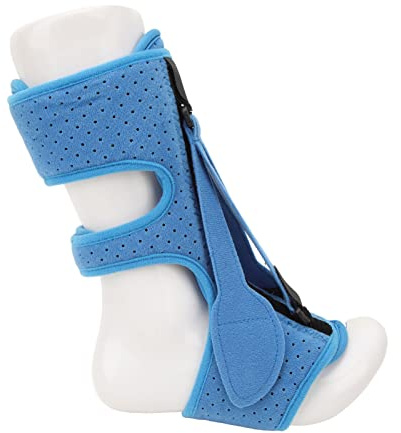 Tyenaza Fascitis Plantar Férula Nocturna, Soporte Ajustable y Transpirable para Fascitis Plantar, Alivio de Fascitis Plantar, para Tendinitis de Aquiles, Caída del Pie, Tobillo Problemas(Azul)