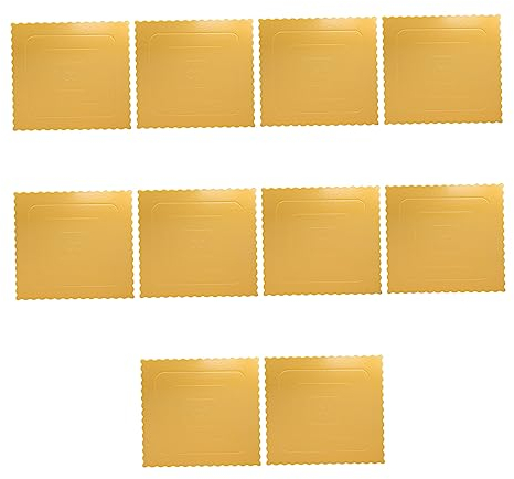 Alipis 10pezzi Base Tortiera Quadrata Tavole Per Torte Usa e Getta Vassoi Per Torte Di Compleanno Adatti Mousse Biscotti