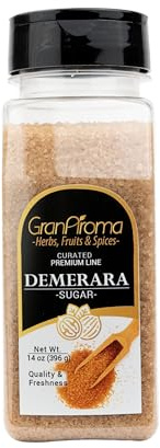 GranAroma Demerara Sugar, Sweets & Beverages, Cooking & Baking, Raw Crystals (14 Ounce)