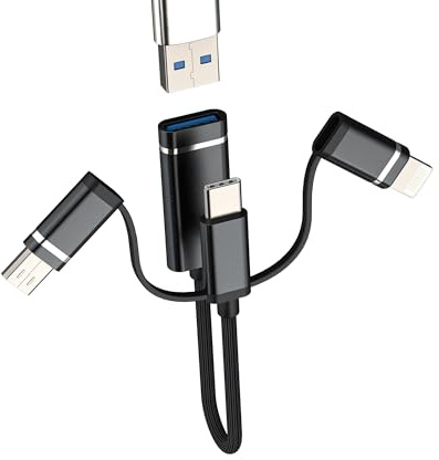 Adaptador USB C Lightning Micro USB Macho a USB Hembra para Apple iPhone OTG 3.0 Cable Memoria Cámara Transferencia Adaptadores Tipo C Convertidor para iPad Compatible para Samsung