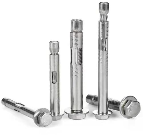 5Pcs Expansion Screw Bolts, Stainless Steel Expansion Sleeve, M6*50mm Anchor Bolts, For Wall
