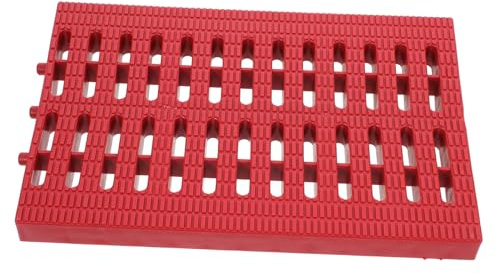 SOESFOUFU Plastic Trench Drain Cover 20x30x2.5cm Red Plastic Linear Drain Grate Heavy Duty Filter for Kitchen Patio and Driveway Outdoor Use