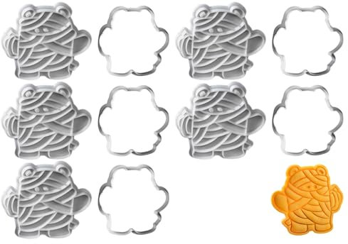 Set di 5 stampi per biscotti a forma di orsetto, per Halloween, adatti per feste di famiglia