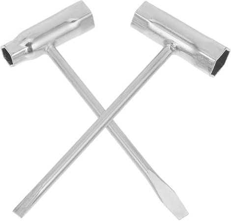 Levemolo 2pcs Steel Socket Wrench Set Dual End T Wrench for Lawn Mower