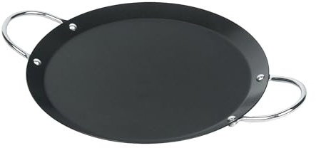 Restaurantware Round Carbon Steel Griddle, 12.2 x 9 In, 10 Pack