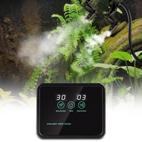 Reflimand Reptile Humidifier, Reptile Mister Automatic with Timer, Reptiles Automatic Mister, Reptile Humidifiers Smart Misting System, Reptile Mister Fogger, Adjustable 360 Degrees Misting Nozzles