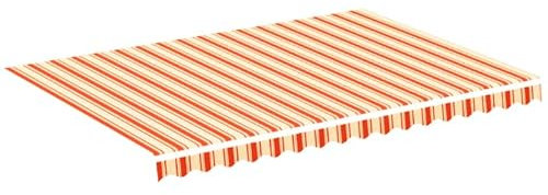 Markisenbespannung Gelb und Orange: 250cm Breite Sonnenschutz Klemmmarkise UV-beständig & Wetterfest Breite Sonnenschutzrollo - Außen Terrase Seitenwand terrassenüberdachung außenrollo