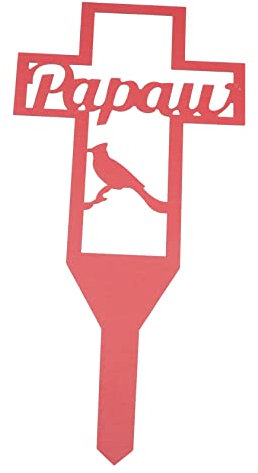 VANZACK Piquet De Jardin en Métal en Forme De Croix Décoration De Jardin Extérieure Commémoratif pour Papa