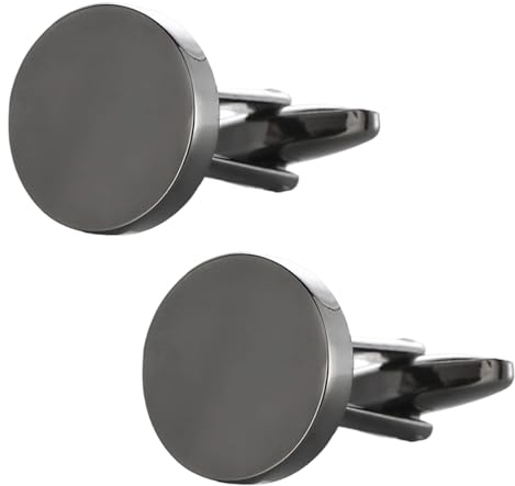 Beimus runda manschettknappar för män bröllop födelsedag bankett bal affärsmöte skjortor manschettknappar skjorta kostym manschetter fästen, Size Approx. 18mm/0.71in, Koppar
