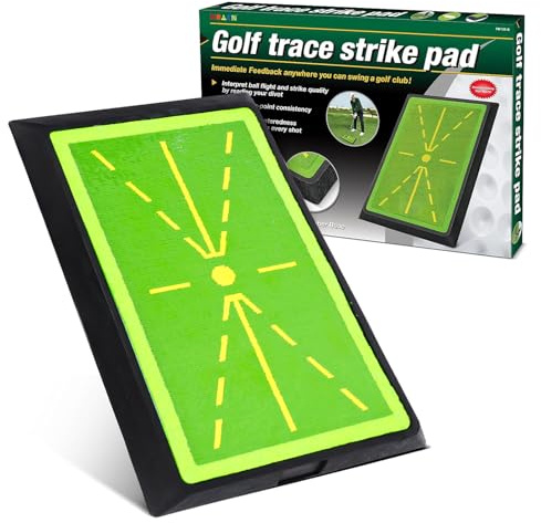 Golf Hitting Mat, Golf Practice Mat for Swing Path Feedback & Detection Batting Training Mat with Non-Slip Rubber Base, Portable Swing Training Aid for Indoor & Outdoor Gifts for Golf Lovers