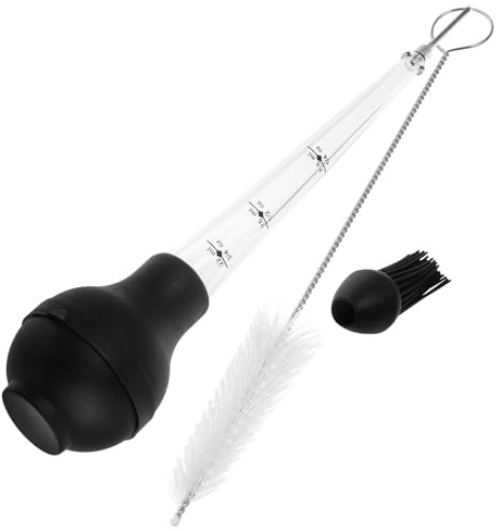 Parliky Stainless Steel Meat Injector Flavor Injector for Grilled Food Kitchen Supplies