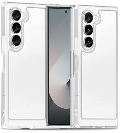 Liisooka Transparentt Skal för Samsung Galaxy Z Fold 6, Militärgrads Fallskydd, Gulförhindrande Skyddshölje med Hård PC-baksida, Ultratunt Chocksäkert Skal Mot Repor