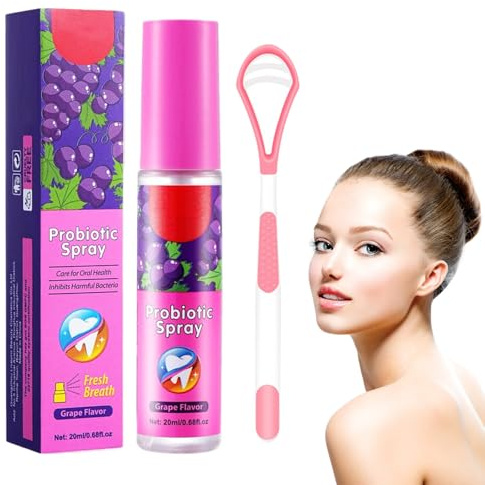 Spray Haleine Fraiche, Spray Buccal, Vaporisateur D'Halitose D'Odeur Orale, Élimine les Mauvaises Odeurs et Combat la Sécheresse Buccale, Haleine FraîChe FruitéE, Confort Buccal, 20ML