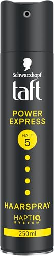 Taft Haarspray Power Express Haltegrad 5 (250 ml), vegan, trocknet sofort | Das Power Express Haarspray trocknet sofort ohne zu verkleben, maximaler Halt & seidiges Finish, für alle Haartypen