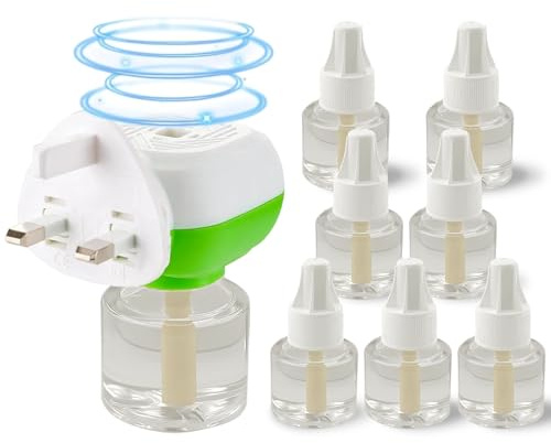 Ninoclar Mosquito Killer - Odour- Insect Repellent Unit -7 Bottles Kills Mosquitoes, Midges, & Biting Insects on Contact