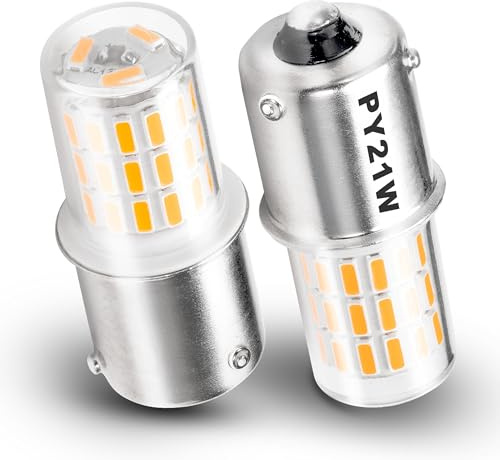 BAU15S PY21W LED Indicator Bulbs, 581 1056 Car Bulbs Amber Yellow, 12V-24V