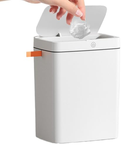 Genérico Bote De Basura Con Sensor - Contenedor De Basura Automático Sin Contacto | Bote De Con Movimiento Inteligente, Contenedor De De Cocina Impermeable Para Baño, Dormitorio, Oficina, Contene