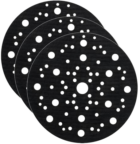 3 Patins de Protection 150mm 70 Trous pour Ponceuse Excentrique Interface | Solid Protecteur de, Plateau de Ponçagece, pour le polissage, et le meulage, avec des disques, Lot de, 150mm 70