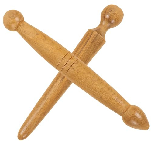 SILENRADAWN Rodillos de Masaje de Madera para Pies 2 Piezas para Masaje Manual y Ablandador de Callos Diseño Ergonómico para Uso Doméstico