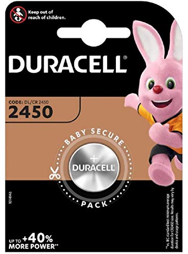 Two (2) X Duracell CR2450 Lithium Coin Cell Battery 3v Blister Packed