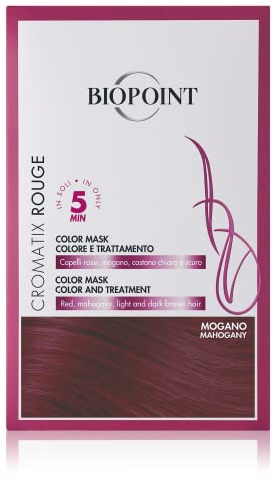 BIOPOINT Haarmaske Cromatix Mascara Trattamento Colore in 5 Minuten 30 ml Mogano - Farbverstärkend & Haarernährung Weichmachend