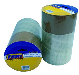 KIPPEN 9004K 9004K-Verpackungsband Ultra Resistent, 3 Rollen 48 mm x 40 m