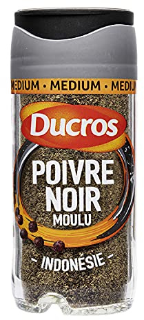 Ducros Poivre Noir Moulu Indonésie, Force 8, 38g